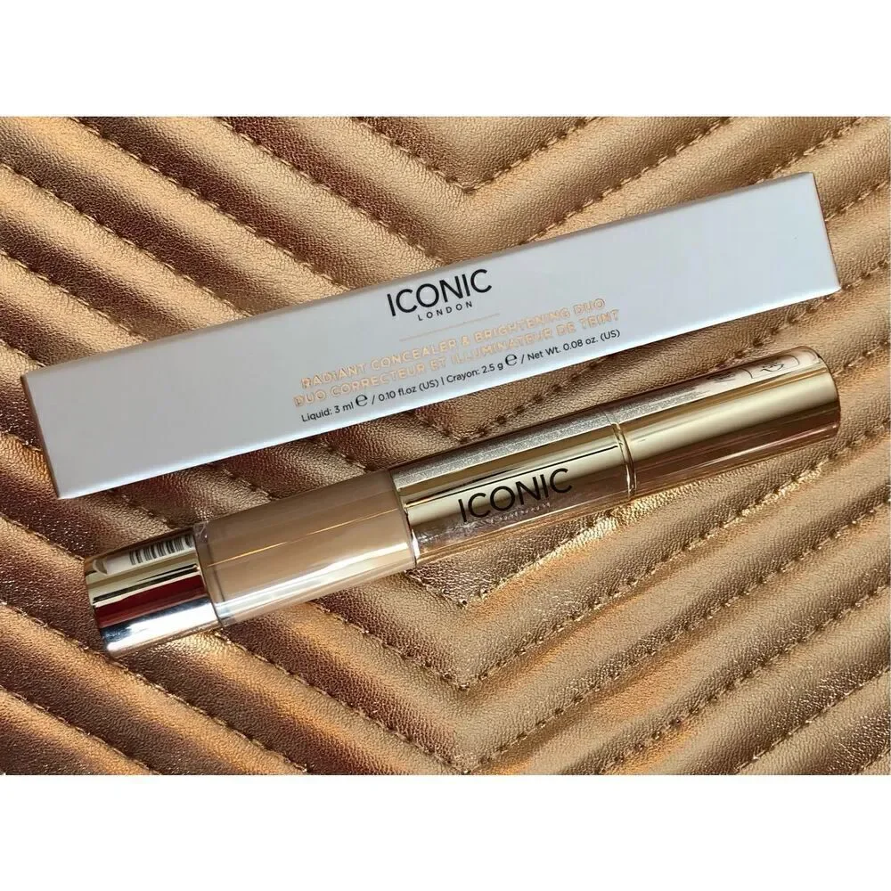 ICONIC LONDON - NWT - Radiant Concealer & Brightening Duo in WARM MEDIUM. 2-in-1